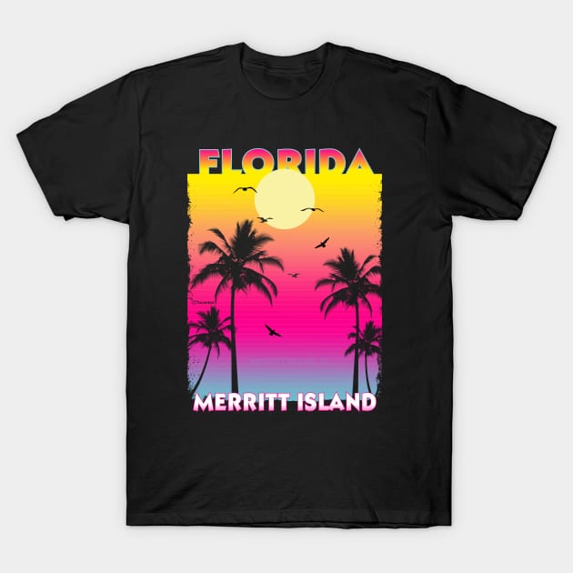 merritt island Florida FL T-Shirt by SunsetParadise